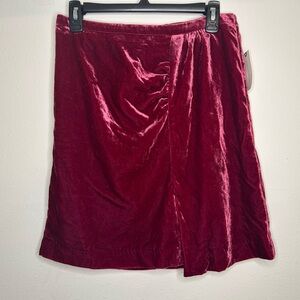 Anthropologie Size 8 Red/Pink Velvet Skirt
